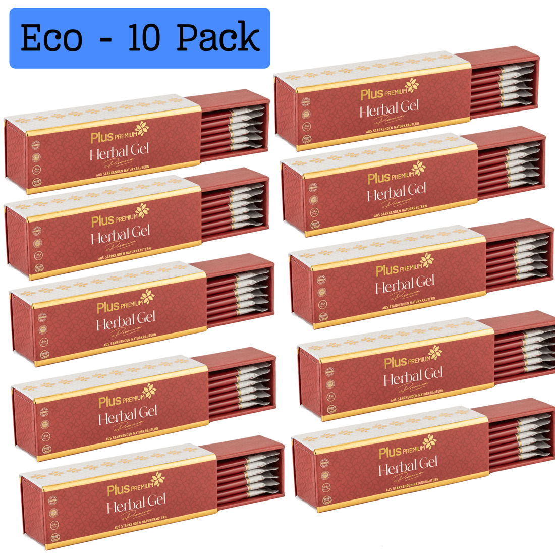 Premium 6x12g, Honig Herbal Paste, Maca, Honey, Ginseng & Tribulus Terrestris Gel - 10 Pack